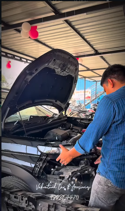Front-end stripped for a clean, properly routed electrical install.